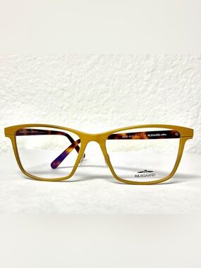 Brand New Kilsgaard Matte Gold Brown Lightweight Unisex Oversized Eyeglasses